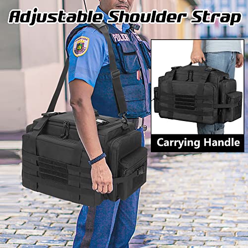 Patrol Bag for Law Enforcement, Duty Bag for Police Gear, Car Front Seat Organizer for Military Equipment, up to 15.6" Laptop Layer, MOLLE Compatible