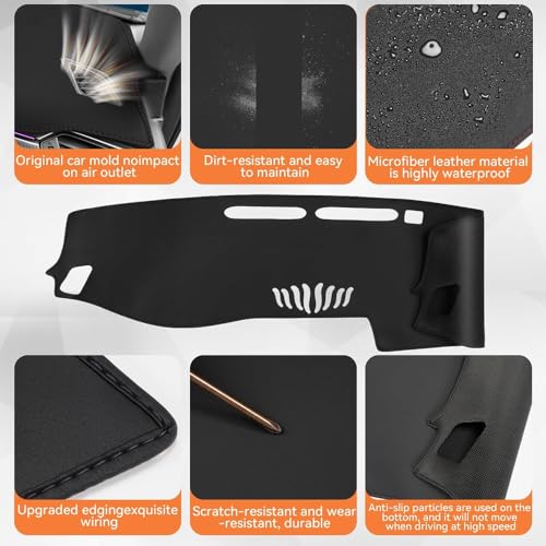 Leather Dashboard Cover Compatible for BMW X3 G01 2025 2024 2023 2022 2021 2020 2019 2018 Dashboard Sun Shade Cover Premium Leather Car Sunshield Mat, Anti-UV Heat Protector (with HUD)