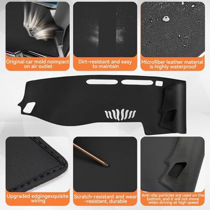 Leather Dashboard Cover Compatible for BMW X3 G01 2025 2024 2023 2022 2021 2020 2019 2018 Dashboard Sun Shade Cover Premium Leather Car Sunshield Mat, Anti-UV Heat Protector (with HUD)