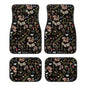 Mushroom Flower Universal Car Front Rear Floor Foot Mats Anti-Slip Car Mat Full Set of 4 Pieces Carpet All Weather Protection Fit for SUV,Vans,sedans, Trucks - color: Mushroom Flower Forest