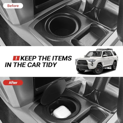 Hellet Center Console Coin Box Organizer for Toyota 2010-2020 2021 2022 2023 2024 4Runner Accessories Armrest Insert ABS Plastic Cup Coin Holder Storage Box - size: for Toyota 2010-2024 4runner (Coin Box)