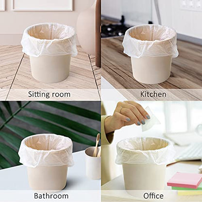 Teivio 0.5 Gallon Mini 12" x 15" Trash Bags, Tiny Bathroom Garbage Can Liners, Small Plastic Bags for Desktop Trash Bin/Dog/Poop Car, Fit 2 Liters or Less Can (276 Counts, Clear)