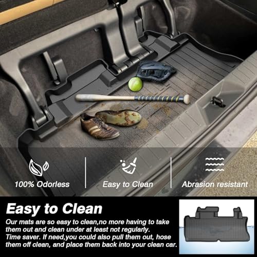 KUST Cargo Trunk Mat for Toyota Sienna 2021-2026 (with Spare Tire), Rear Trunk Cargo Liner All Weather Protection, TPE Rubber Raised Edge - size: For 2021-2026 Sienna | Trunk Mat