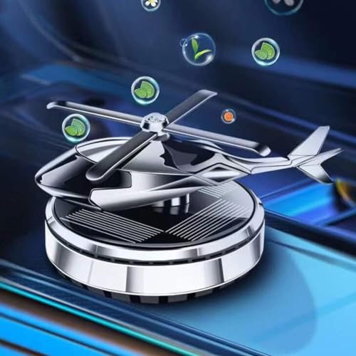 Car Air Fresheners with Solar Rotating Car Fragrance Diffuser Creative Car Perfume Decoration Car Dashboard Aromatherapy Ornament Solar Helicopter Perfume Ornament Home Office Desktop Decoration A