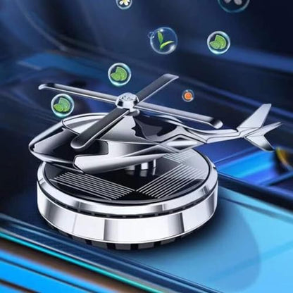 Car Air Fresheners with Solar Rotating Car Fragrance Diffuser Creative Car Perfume Decoration Car Dashboard Aromatherapy Ornament Solar Helicopter Perfume Ornament Home Office Desktop Decoration A