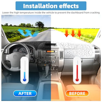 Dash Cover Mat for Nissan Armada 2004-2007 & Titan 2004-2012 Non-Slip Dashboard Cover Mat Sunshade UV Rays Protector Interior Accessories - size: Compatible with Armada 2004-2007