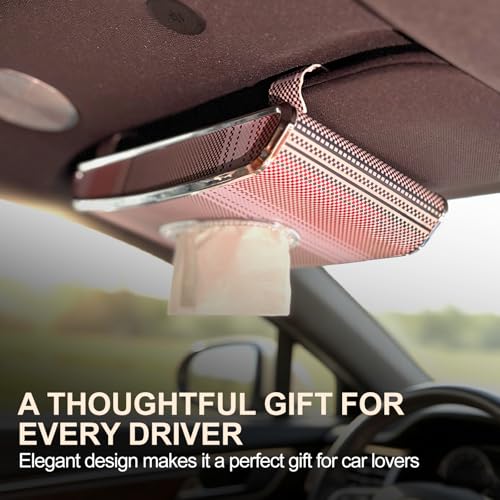 Car Tissue Holder, Faux Leather Visor Tissue Box Holder with Secure Clip, Hanging Tissue Dispenser for Sun Visor or Seat Back, Easy Access Organizer, Fits Most Cars SUVs Trucks (Hanging) - style: Hanging