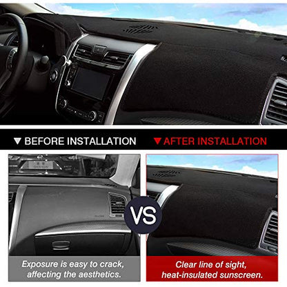 Autorder Dashboard Cover Mat for 2013-2018 Nissan Altima Accessories Dash Cover Flannel Dash Mat Sunshade Glare UV Rays Protector - size: 2013-2018 Nissan Altima