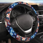American Flag Neoprene Steering Wheel Cover Anti-Slip Elastic Eagle Pattern Steering Wheel Protector 15in Universal Car Accessories Fit Cars, SUVs, Auto - color: Eagle USA Flag