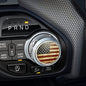 Dial Shifter Metal Trim Plate Decorative Knob Sticker,Gear Shift Switch Knob Cover Compatible for RAM 1500/Rebel 2500,Chrysler 200/300/Pacifica&Voyager (America Flag A)