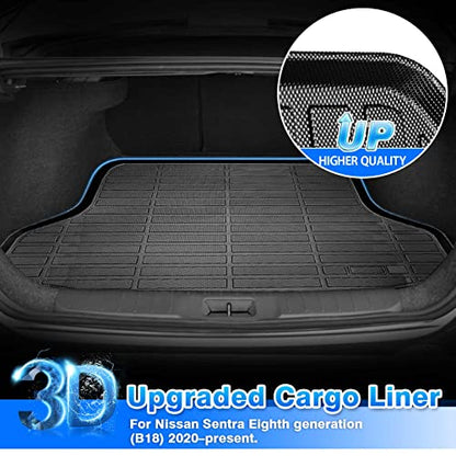 Sentra Cargo Liner - Trunk Mat for 2020-2025 2026, All Weather Cargo Mat for Sentra Accessories, Car Accessories - size: 5)Nissan Sentra 2020-2026