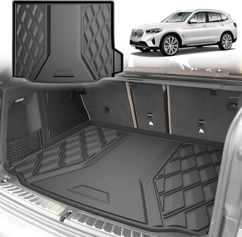 Original 2018-2024 X3 Cargo Liner for BMW X3 - Custom Fit All Weather TPE Trunk Mat - 3D Shaped Laser Measured Cargo Mat for BMW X3 2018-2024 (Not Fit X3 xDrive30e) - color: 2018-2024 X3 Cargo Liner