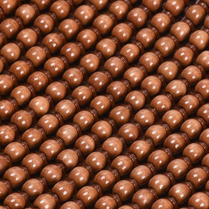Blueshyhall Cooling Wooden Beaded Car Seat Cover Comfortable Massage Support Cushion for SUV Auto Office Home Seat Chair - Brown 2 Pcs - color: Brown