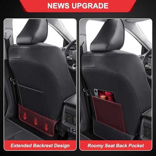 TTX LIGHTING Custom Fit for Toyota Camry Car Seat Covers 2012 2013 2014 2015 2016 2017 Full Set Waterproof Faux Leather Airbag Compatible Black - size: 4.Camry 2012-2017 5 Seat Full Set