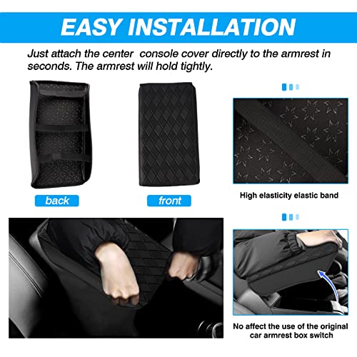 FIILINES Center Console Cover for Toyota 4Runner 2010-2024, Armrest Cover Pad Cushion 4Runner Accessories Armrest Cover Anti-Scratch Black - size: For Toyota 4Runner 2010-2024
