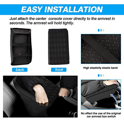 FIILINES Center Console Cover for Toyota 4Runner 2010-2024, Armrest Cover Pad Cushion 4Runner Accessories Armrest Cover Anti-Scratch Black - size: For Toyota 4Runner 2010-2024