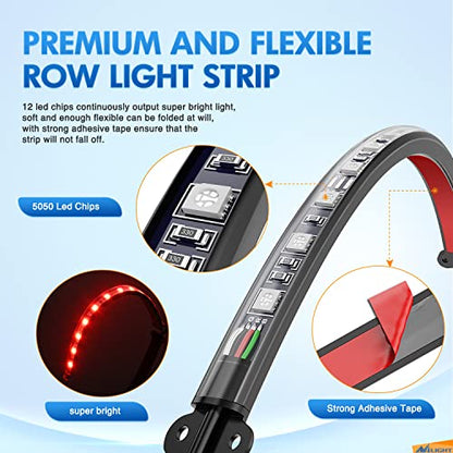 Nilight 4PCS USB Interior Car Lights 48 LEDs RGB LED Strips Lights with App Control Music Sound Active Mode Under Dash Footwell Ambient Lights 2 Line Design for Car Truck ATV UTV, 2 Years Warranty - color: 4PCS USB Interior Lights-APP
