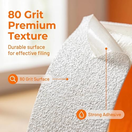 Dog Door Scratch Protector, Self-Adhesive Pet Scratch Pad for Door & Wall, Dog Nail Filing Board Alternative to Nail Clippers, Protects Doors from Scratching 10in x 10ft (White)