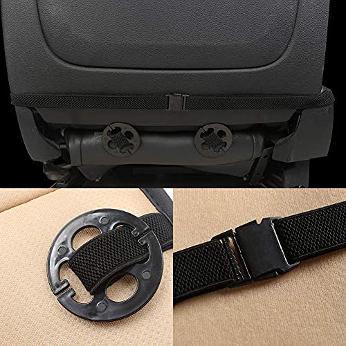 Black Panther PU Car Seat Cover, Front Seat Protector Compatible with 90% Vehicles,Embroidery,Anti-Slip & Full Wrapping Bottom (W 21.26ׄ 20.87 Inch)(1Piece,Black) - color: Front Single Black