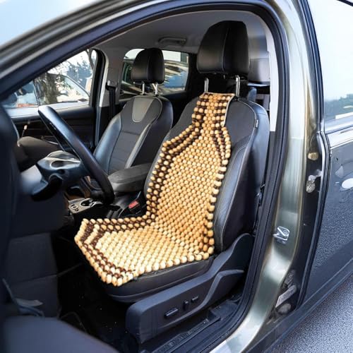 ZONETECH Wood Beaded Seat Cushion 10-Pack - Premium Quality Massaging Double Strung for Stress-Free Driving All Day,Universal Fit for Vehicles and Office Chairs - size: 10 PACK