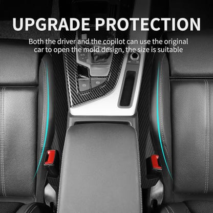 Junecarp 2PCS Car Seat Gap Filler - Elastic Car Seat Gap Filler Organizer Universal for Truck SUV Car Between Seat and Console - Prevent Items from Droping - Add Style to Your Car Accessories