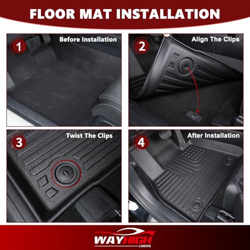 Wayhigh® Floor Mats & Cargo Liner for 2025 2026 Nissan Kicks S (Not fit SV/SR) All Weather TPE Car Mats Waterproof Duty Floor Liners Kicks Accessories- Black - style: 18) For Nissan Kicks S / 2025-2026 / Mats Set
