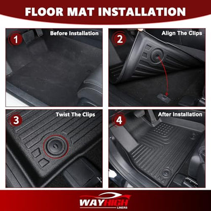 Wayhigh® Floor Mats & Cargo Liner for Chevy Blazer 2019-2026 (Not for EV/Trailblazer), All Weather TPE Car Mats Waterproof Heavy Duty Floor Liners, Floor Mats Custom Fit for Blazer Accessories - style: 5) For Chevy Blazer / 2019-2026 / Mats Set