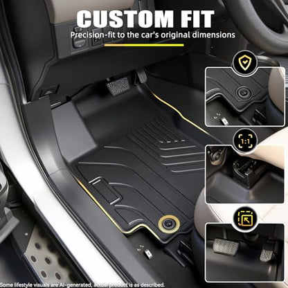 PROSHEVE Floor Mats & Cargo Liner Set for Toyota RAV4 2013-2018 Including Hybrid, Custom Fit TPE All Weather Floor Liners with Cargo Mat and Seat Back Protector, Full Set Interior Protection - size: 13-18 Floor Mats & Cargo Mats