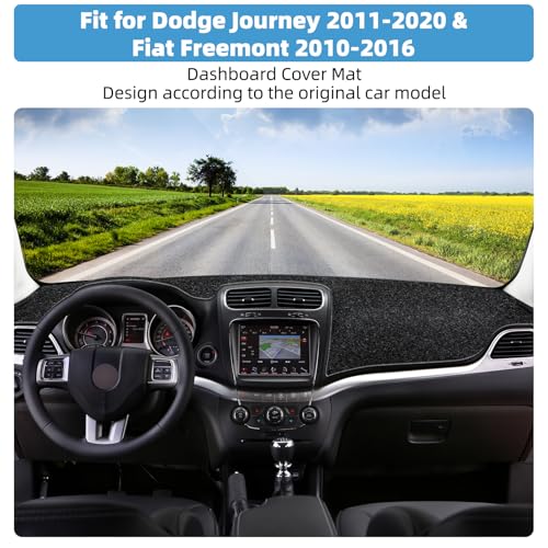 Dash Cover Mat for Dodge Journey 2011-2020 & Fiat Freemont 2010-2016 Non-Slip Dashboard Cover Mat Sunshade UV Rays Protector Interior Accessories - size: Compatible with Journey 2011-2020
