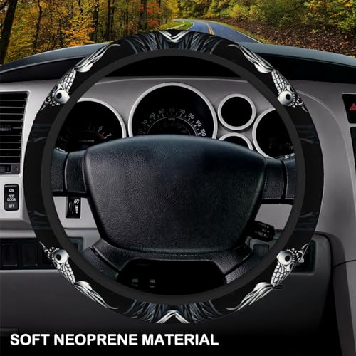 Cool Dragon Steering Wheel Cover, Non-Slip Breathable Neoprene Steering Wheel Covers, Car Accessories for Men, Universal 15 Inch Fit Auto, Suvs, Truck - color: Dragon