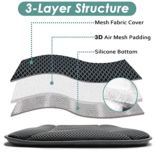 AEROiVi Car Seat Cushion for Driving, Breathable 3D Air Mesh, Non-Slip Bottom, Comfort Car Seat Protector, Car Seat Pad Also Works with Truck and Office Chair Home - size: 1.2 inch thick