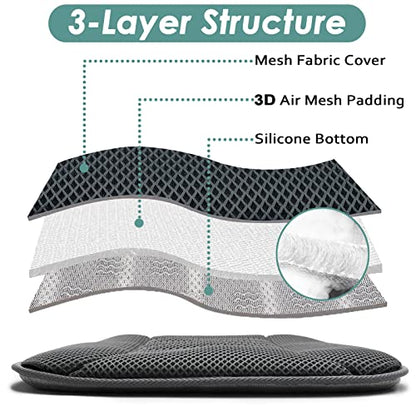 AEROiVi Car Seat Cushion for Driving, Breathable 3D Air Mesh, Non-Slip Bottom, Comfort Car Seat Protector, Car Seat Pad Also Works with Truck and Office Chair Home - size: 1.2 inch thick