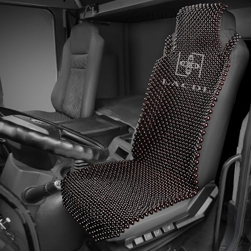 LACDL Beaded Seat Covers for Truck, Trailer, Van, RV, Car Seat Cooling Cover, Auto Ventilated Seat Cushion, Wood Breathable Car Seat Beads, Seat Cooler Pad Sweat Protector for Summer, Dark Red - color: Dark Burgundy, size: Single Seat - Head Fixed