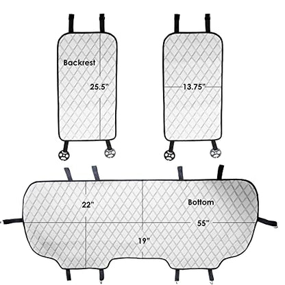 FH Group Car Seat Cushion Neosupreme Automotive Seat Cushions - Universal Fit, Rear Car Seat Cushion, Car Seat Cushions with Non-Slip Silicone Backing for SUV, Sedan, Van Rear Set White - color: White, style: Rear Bench
