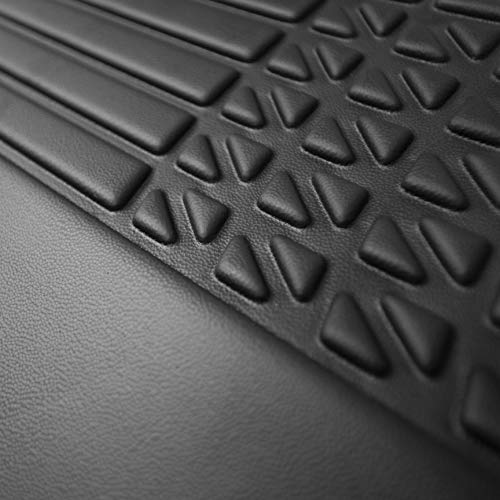 FH Group Automotive Floor Mats - Deep Dish Floor Mats, TPO Plastic Climaproof Floor Mats for Cars, Universal Fit, Trimmable Car Floor Mats, Full Set, Floor Mats for Sedan, SUV, Truck Floor Mats Black