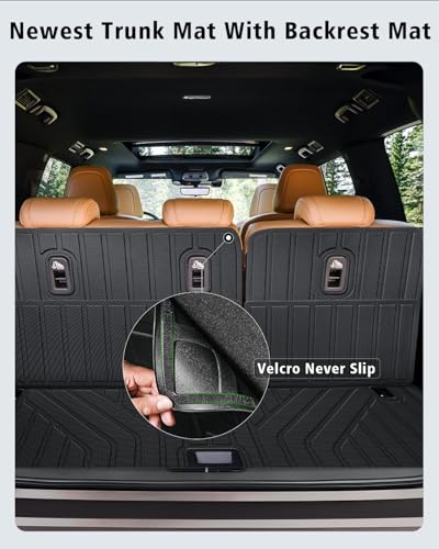 Floor Mats Custom for Nissan Armada 2025-2026 / Infiniti QX80 Fit 8 Seats Trunk Mat with Backrest Mat All Weather TPE Rubber Cargo Liner Full Set Floor Liners for Armada 2025 Accessories - size: For Niaasn Armada 2025-2026 All Mats