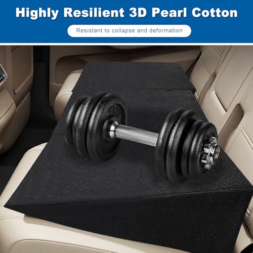 Auto Seat Wedge Leveling Cushion, Breathable Fabric Rear Seat Leveling Mat Support Cushion, Ergonomic Angled Design Backseat Pad Pain Relief Pad for Car Office Outdoor - color: 1 Pcs