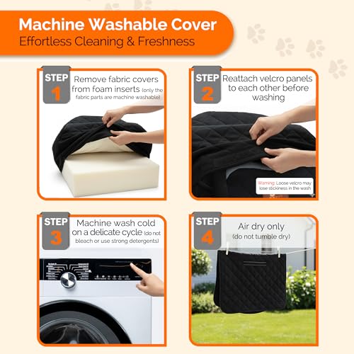 Yara’s Woofyverse Dog Car Seat for Small & Medium Dogs - Premium Booster, Fur-Lined Headrest, Adjustable Cushions & 6-Pocket Storage - Portable Pet Seat for Front/Back Travel - Midnight Ash