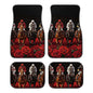 Rose Horse Printed Full Set Auto Front & Rear Floor Pad Washable Anti Dirty Vehicle Foot Pads - color: Rose Horse