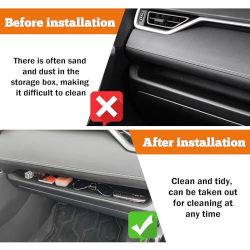 Glove Box Dividers Organizer Compatible with Toyota RAV4 2025 2024 2023 2022 2021 2020 2019 Accessories, Interior Insert PET Divider