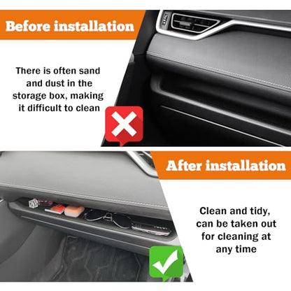 Glove Box Dividers Organizer Compatible with Toyota RAV4 2025 2024 2023 2022 2021 2020 2019 Accessories, Interior Insert PET Divider