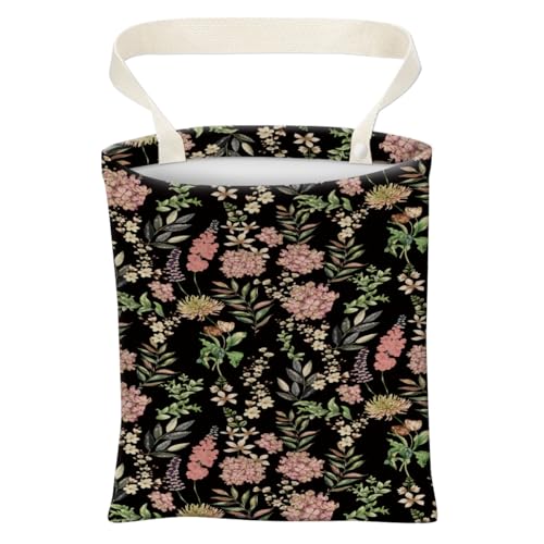 Car Trash Can, Cute Car Trash Bag, Hanging Car Organizer and Storage Bag, Trash Bin for Car Accessories, Vehicle, Travelling, Camping Cute Black Vintage Floral - color: Cute Black Vintage Floral