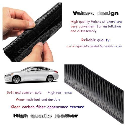 Car seat Belt Cover Compatible with AMG Carbon Fiber Texture car seat Belt pad Cover Soft and Comfortable - color: AMandG