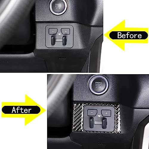Car Center Control Brake Gain Switch Decorative Frame Sticker Compatible with Toyota Tundra/Sequoia 2022-2024 Real Carbon Fiber Brake Gain Switch Panel Protect Cover Trim Sticker Interior Accessories - size: Brake Gain Switch Trim Frame Sticker
