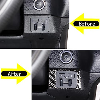 Car Center Control Brake Gain Switch Decorative Frame Sticker Compatible with Toyota Tundra/Sequoia 2022-2024 Real Carbon Fiber Brake Gain Switch Panel Protect Cover Trim Sticker Interior Accessories - size: Brake Gain Switch Trim Frame Sticker
