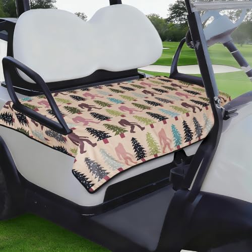 Golf Cart Seat Covers, Universal Golf Cart Seat Towel Blanket for Yamaha, EZGO, Club Car, Icon and More 2-Seat Carts, 100% Microfiber Keeps Seat Comfortable and Clean - color: bigfoot