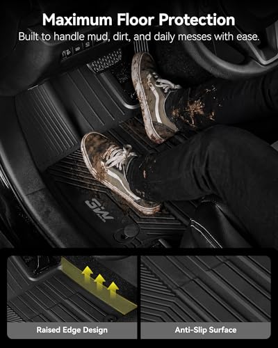 3W Floor Mats & Cargo Liner Fit Toyota RAV4 2019-2025 (Not for Hybrid or Prime) TPE All Weather Custom Fit Floor Liner for Toyota RAV 4 LE/XLE/Limited/TRD/Adventure Car Mats and Trunk Mat