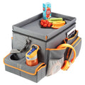 High Road CarHop Front Seat Car Organizer with Car Cup Holder, Passenger Seat Tray and Padded Filing or Cooler Compartment with Side Pocket Storage, Gray - color: Gray