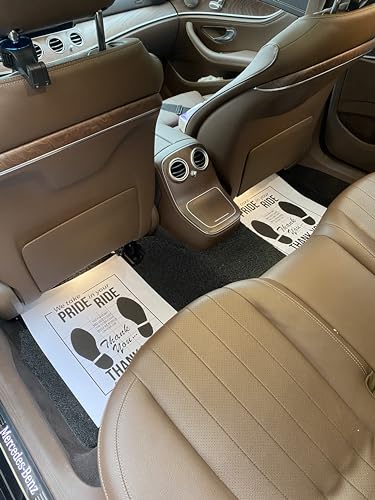 White Car Paper Floor Mats,100Pcs Vehicles Disposable Floor Pads,Temporary Cars Floor Protector,Automotive Mat Covers Protector,Detailing Detail Wash,Temporary Sticky 16x20inch