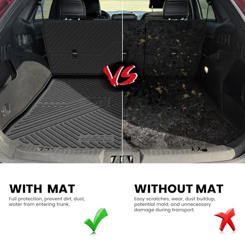LASFIT Floor Mats & Cargo Liner with Backrest Mat for Chevrolet Chevy Equinox/GMC Terrain 2018-2024 (Not for Equinox EV 2024-2025), All Weather TPE Custom Fit Floor Mats Car Mats Full Set, Black - size: 28)For Chevy Equinox/GMC Terrain 2018-2024